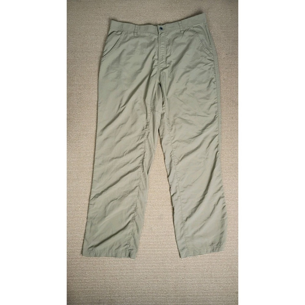 ExOfficio Amphi Mens Nylon Hiking Pants Sz 38x32 Tan Khaki Lightweight Travel